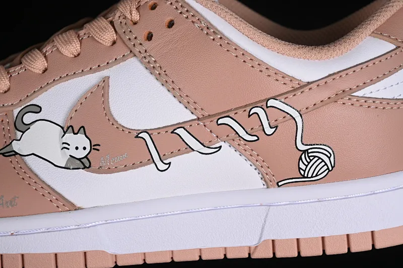 All categories Nk SB Dunk series Nk SB Dunk Low low-top sneakers Nk Dunk Low wool cat rose pink gentle light luxury retro SB low-top casual sneakers DD1503-118